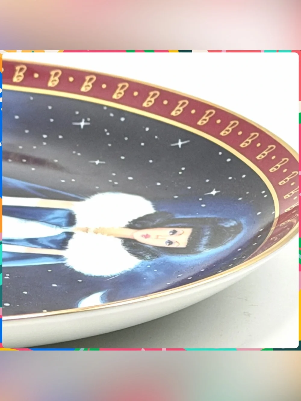 Vintage ‘90s BARBIE Midnight Blue Collectible Plate Danbury Mint Limited Edition